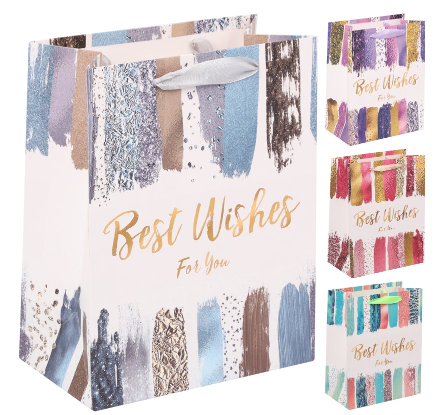Пакет подарочный, BEST WISHES, 18х10х23 мм, AR-6156