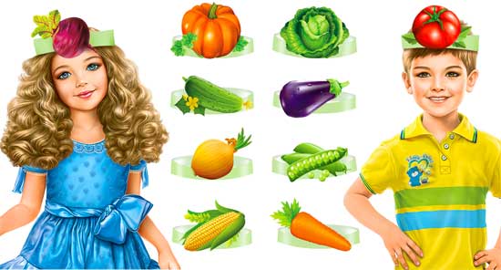 Набор головных уборов 'Веселый сад', (10 шт;уп), H408-02