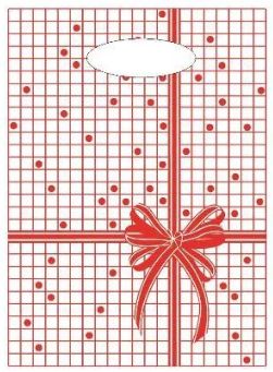 Пакет с вырубной неусиленной ручкой 22х32 (х100) (Красная клетка), ВНР00009