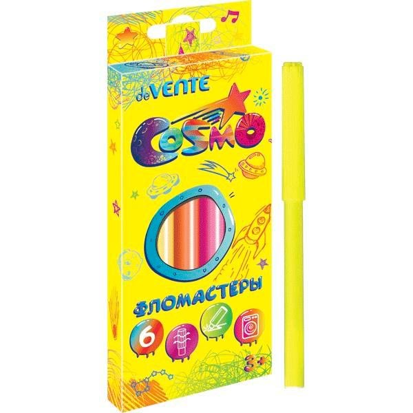Фломастеры 6 цв. deVente 'Cosmo' картон. уп., европодвес, 5080311