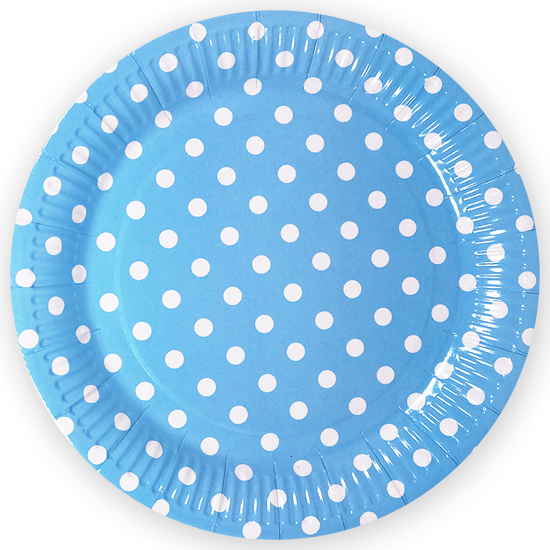Набор тарелок бумажных Горох 'Синий' 10 шт.;уп. 17 см.