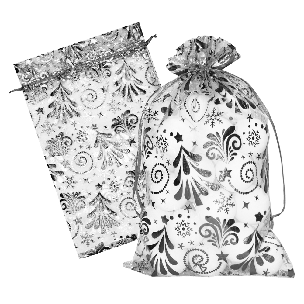 Мешочек из органзы НГ 'Елочки', 300x200 мм, 900 г, 15080054