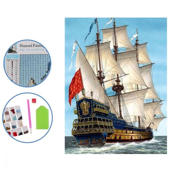 Алмазная мозайка Парусник (25х30 см), М-11514