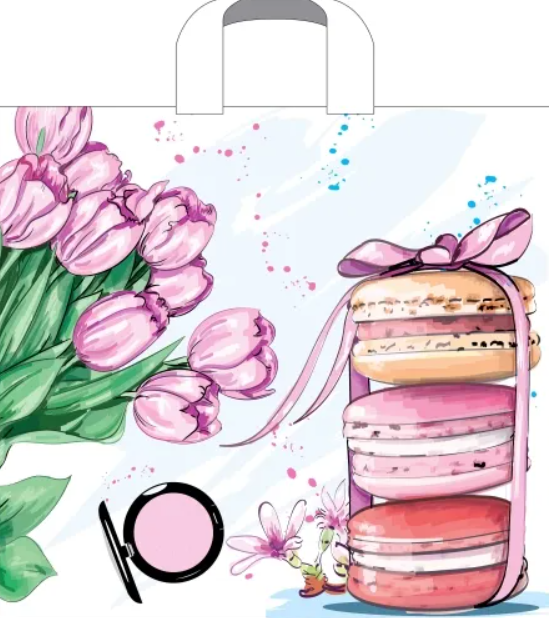 Пакет ПЭ с петлевой ручкой 38х34+3 см (х50) , (Знак внимания), ПТЛ58454