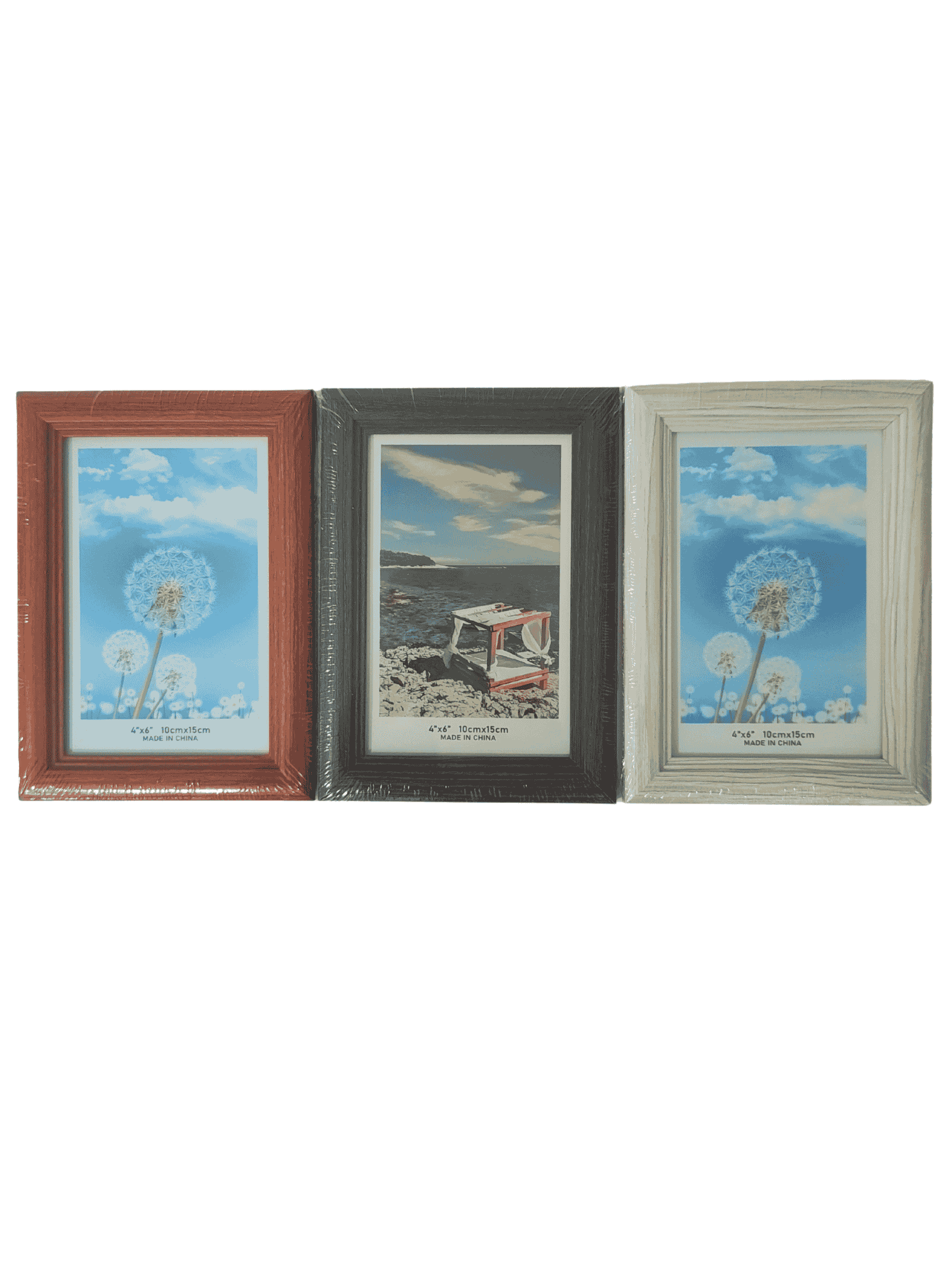 Фоторамка 10х15 см МДФ, стекло, ассорти цвета, 8335-7