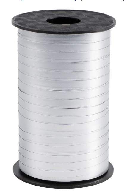 Лента полипропиленовая (0,5 см х 250 м) Серебро, Матовый металл, 1 шт, 6231071