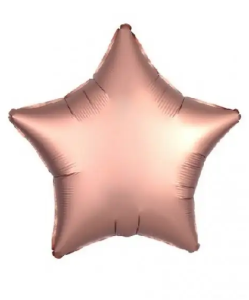 Шар фольга  "Звезда" 18" Сатин , Розовое золото