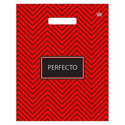 Пакет ПЭ с вырубной ручкой 37х30+3см (х25) (Перфекто зигзаг) Тико, ВУР61409