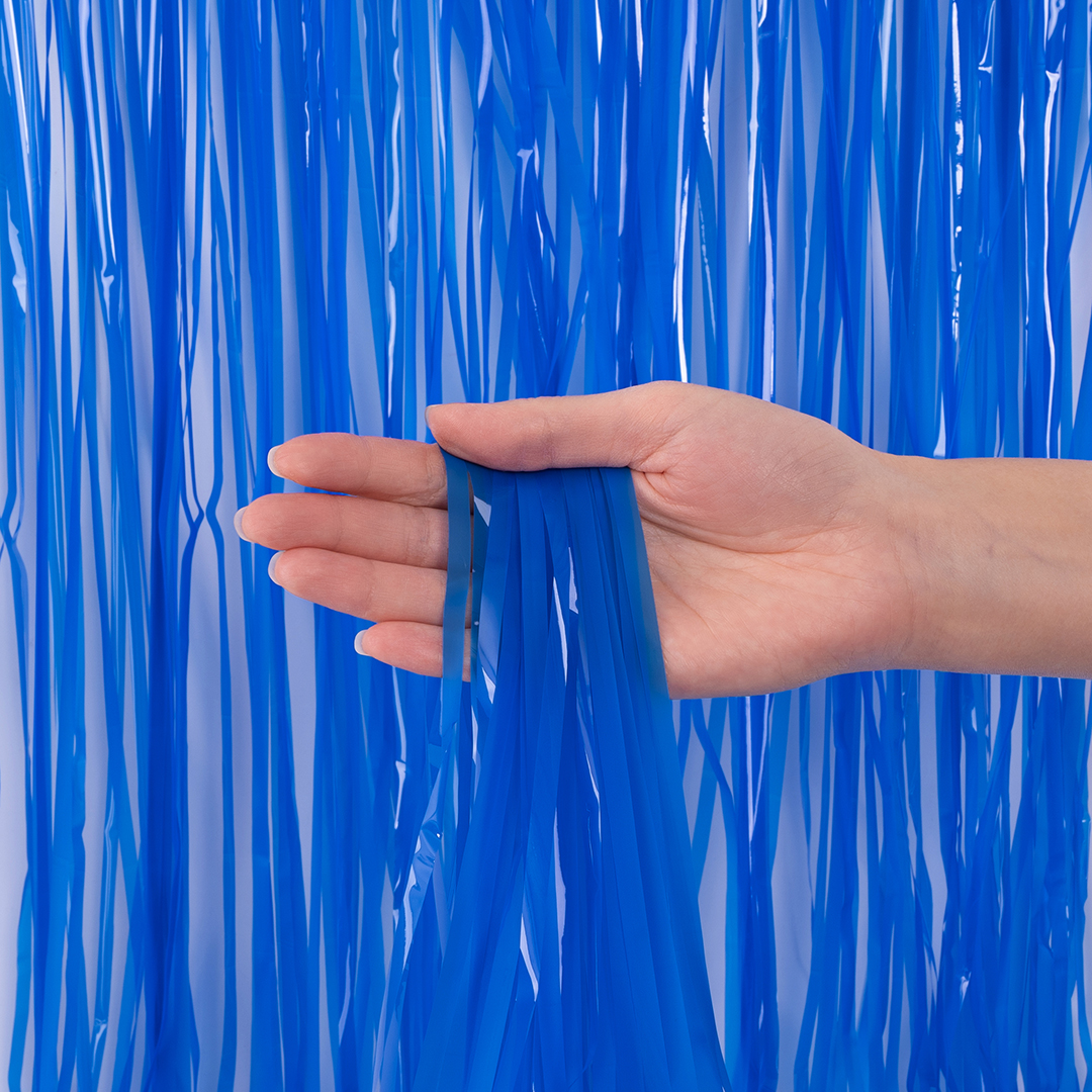 Занавес Дождик Сочный цвет, Синий, 100х200 см, 1 шт, 6015295