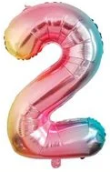 Шары фольга Цифры 40' градиент,2' , 108 см. Ц02-02