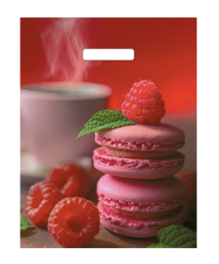 Пакет с вырубной ручкой 31x40см (60) (Малиновый десерт), ВУР69134