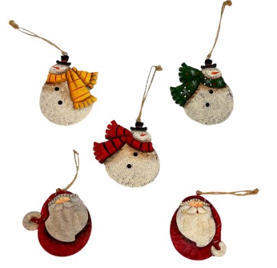 ПОДВЕСКА, DARLENS «ДЕД МОРОЗ И СНЕГОВИК», 9 СМ, МЕТАЛЛ, АССОРТИ, DL-DRL07733