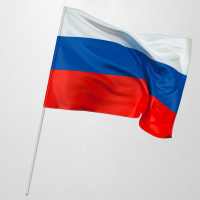 Флаг России 9 х 13 см., на палке, 12 шт./уп., FM-9