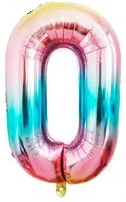 Шары фольга Цифры 40' градиент,'0' , 108 см. Ц02-00