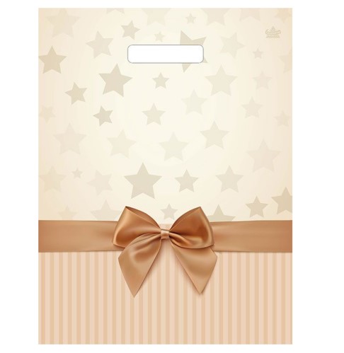 Пакет ПЭ с вырубной ручкой 31х40см (х50) (Звезды в подарок), ВУР47837
