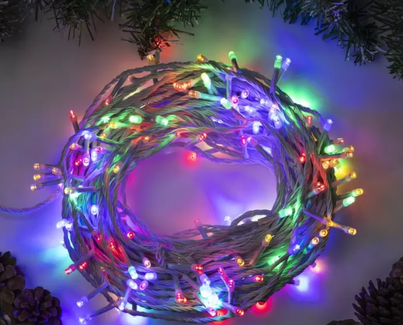 Гирлянда 6 метров , (100 ламп),  разноцветная, 100L