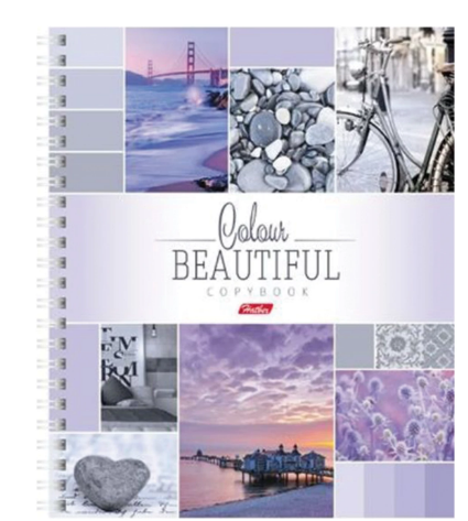 Тетрадь А5, 120л, Never giveup, клетка, пластиковая обложка, гребень, AL13368