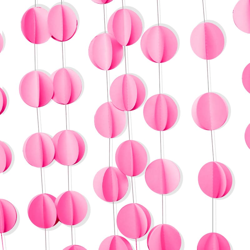Гирлянда-подвеска Круг, Розовый, 200 см, 1 шт. 521168