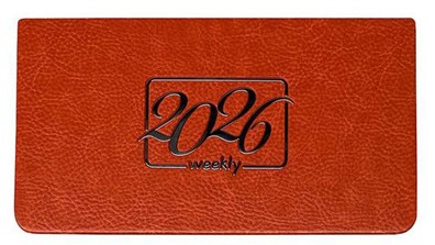 Планинг датированный 2026, ФЛОРЕНЦИЯ оранжевый, 165х90 мм, 64 листа, 310119