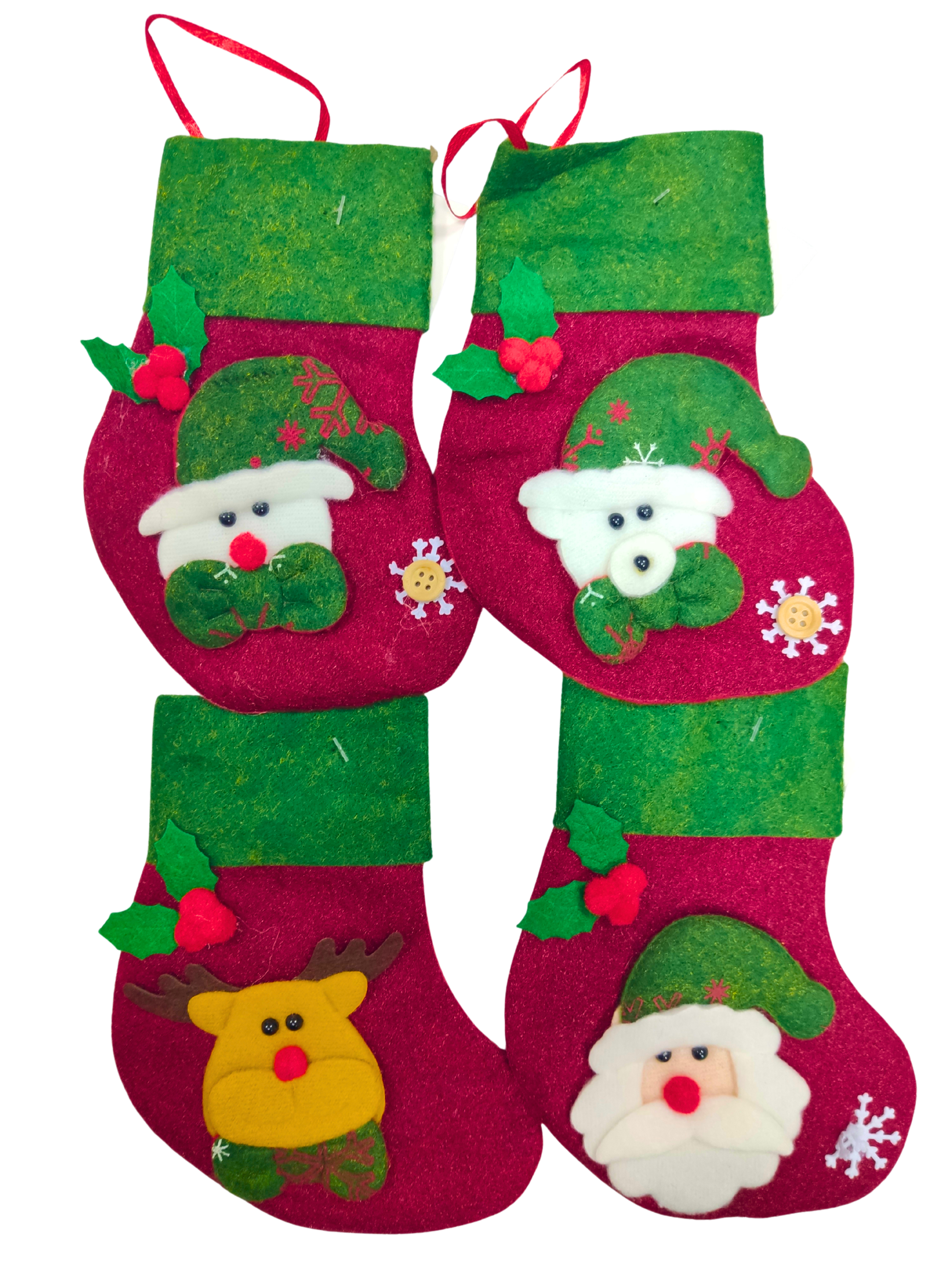 Елочные украшения 13 см, новогодний носок, 604402