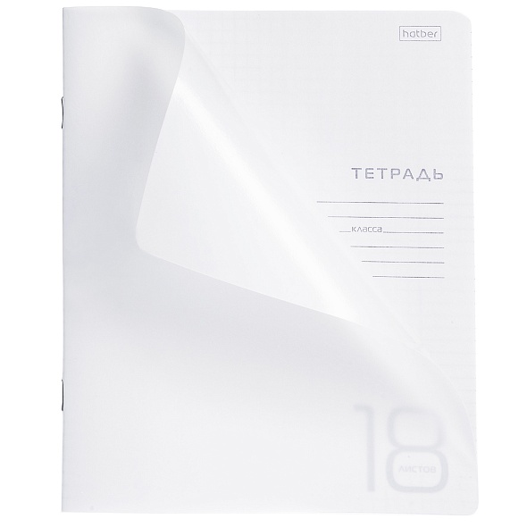 Тетрадь с пластиковой обложкой А5, 18л клетка 'Hatber.PROстиль', ассорти цвета, 582411;582428;576595