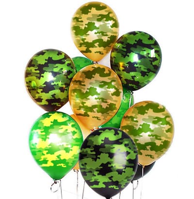 Шар латексный 12',Камуфляж, ассорти, (25 шт;уп), 5AVP-12-013