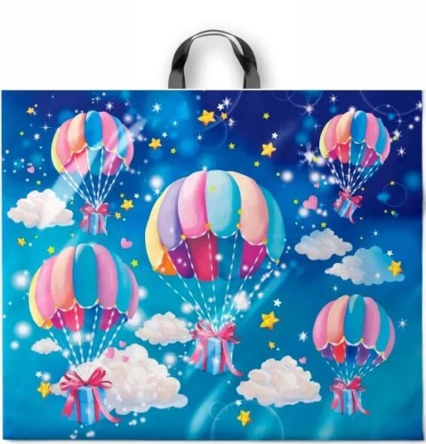 Пакет ПЭ с петлевой ручкой 60x50+6см (70) (Подарочный десант), ПТЛ66630