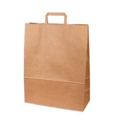 Пакет бумажный с плоскими ручками 350х150х450 мм, 70г;м2, крафт, БУМ46216