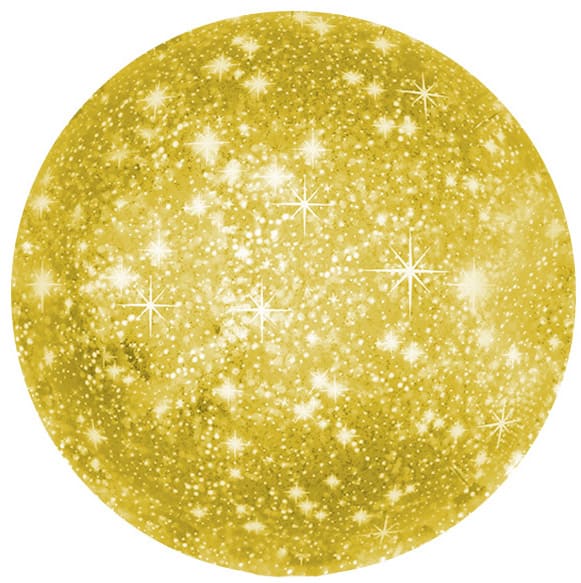 Шар фольга Falali  (18'';46 см) Круг, Искры, Золото, 1 шт. 123050