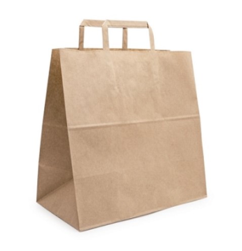 Пакет бумажный с кручеными ручками 240х120х280 мм , 78г;м2, цвет крафт, БУМ59970