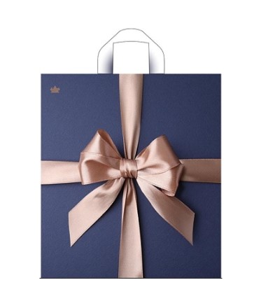 Пакет ПЭ с петлевой ручкой 38х42+6см (60) (Бант Мокко) Интерпак, ПТЛ62945