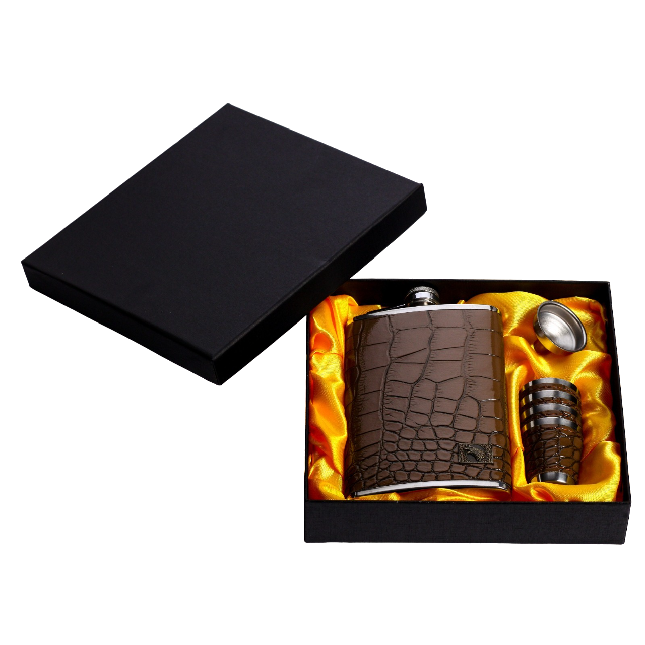 Подарочный набор 'Орёл', 6 в 1, фляжка 270 мл, 4 рюмки, воронка, 1129727