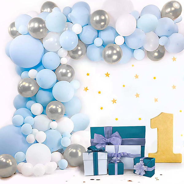 Гирлянда из воздушных шаров, Синне-Голубой Микс. 82 предмета. Ассорти 1 шт 6012413