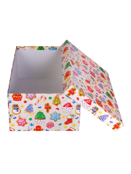 Коробка подарочная Miland 'НГ сладости', 21х14х9 см., прямоугольная (Серия 10в1), картон, 1444