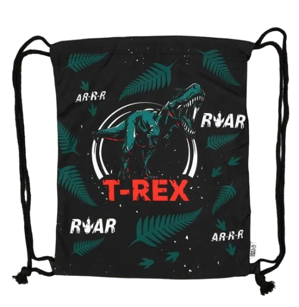 Сумка для сменной обуви 'Attomex.T-Rex Dino' 35x43 см, 1 отделение, водоотталкивающая ткань, 7048405