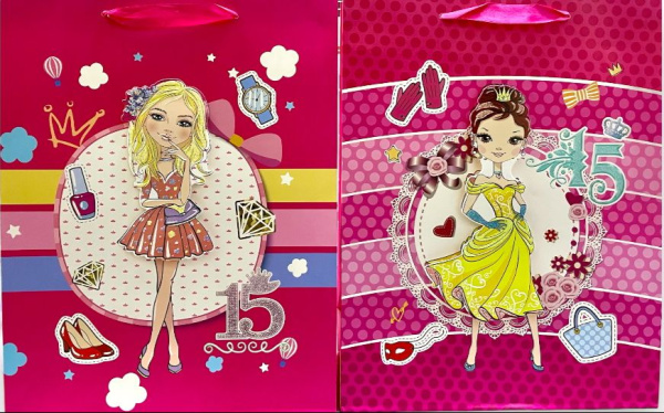 Пакет МОДНИЦА глиттер ,3D, 31х41х12 см, 980L