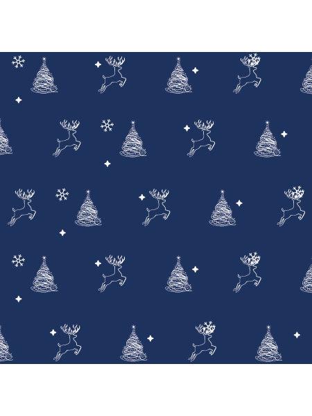 Упаковочная бумага ,'Олени и ели', (1 лист в рулоне,70 х100 см), УБ-4327