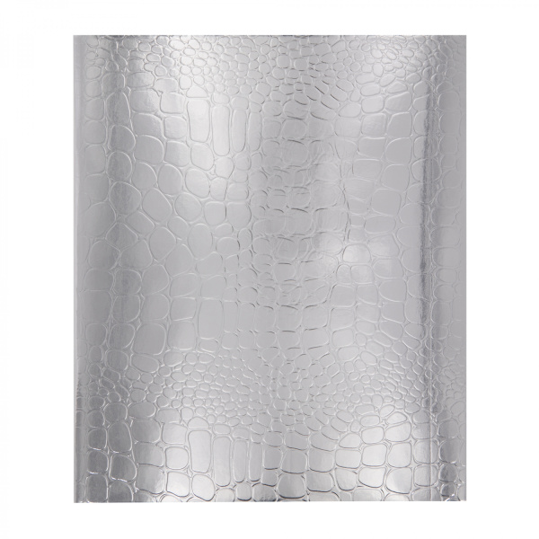 Тетрадь 48л., А5, клетка, Alingar "Silver Croco metallic", скрепка, AL12395