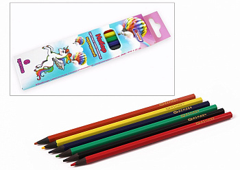 Цветные карандаши, ASMAR, 6 цветов, AR-9912-6