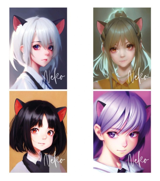 Тетрадь 80л., А5, клетка на гребне Meshu 'Neko', матовая ламинация, MS_53953