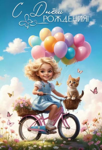 Открытка А5, 'С Днем Рождения', 1805034