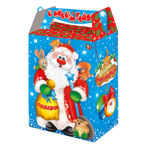 Подарочная упаковка 'Мешок подарков', 1000 гр , 140х80х195(235) мм, 15010667