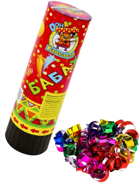 Хлопушка .Бабахалка. Серпантин, (фольгированный), 11,5 см, Х-1453