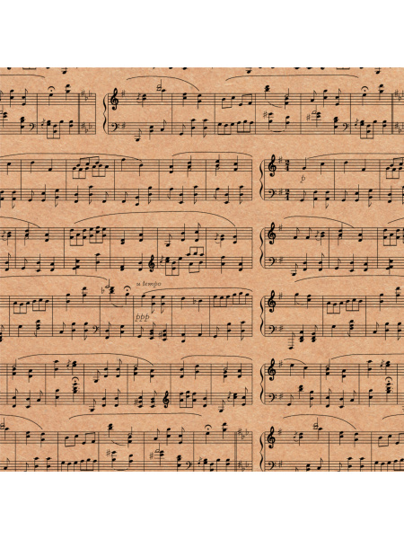 Коробка подарочная Kraft 'Ноты', 17х17х17 см.,куб (Серия 5в1), картон, 1304