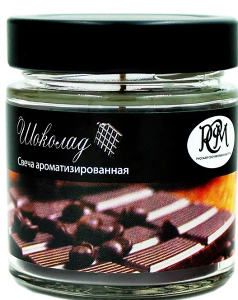 Свеча в банке РСМ, ШОКОЛАД, 25ч, 3312037