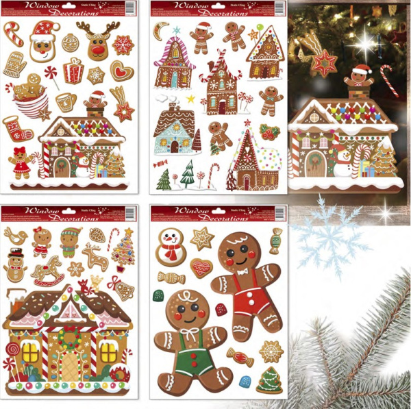 НАКЛЕЙКА НА ОКНО, DARLENS «ПЕЧЕНЬКИ», 300Х420 ММ, ГЛИТТЕР, АССОРТИ, DL-DRL07342