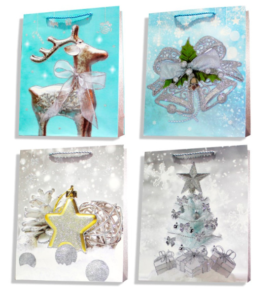 ПАКЕТ ПОДАРОЧНЫЙ, DARLENS ЗИМНЯЯ СКАЗКА, КАРТОН, 260Х320 ММ, С ВЕРЕВОЧНОЙ РУЧКОЙ, DL-DRL08652