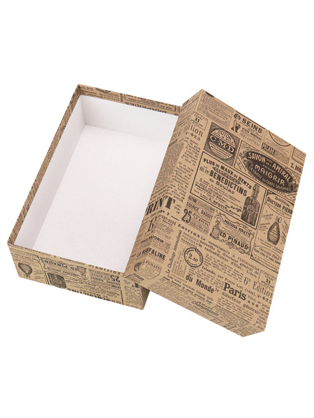 Коробка подарочная Miland 'Kraft' 30х20х8 см., прямоугольная (Серия 4в1), картон, 1570