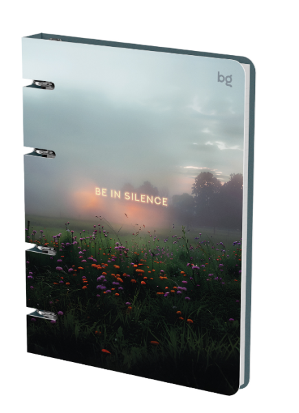 Тетрадь на кольцах А5, 120л., BG  Silence, картон, soft-touch ламинация, ТК5к120_лс 57856