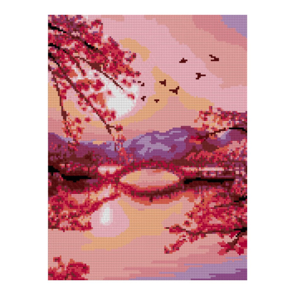 Алмазная мозаика 30х40 см ,'Умиротворение', (полное заполнение), Ам-025